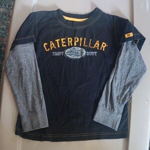 Caterpillar layered look long-sleeved graphic tee